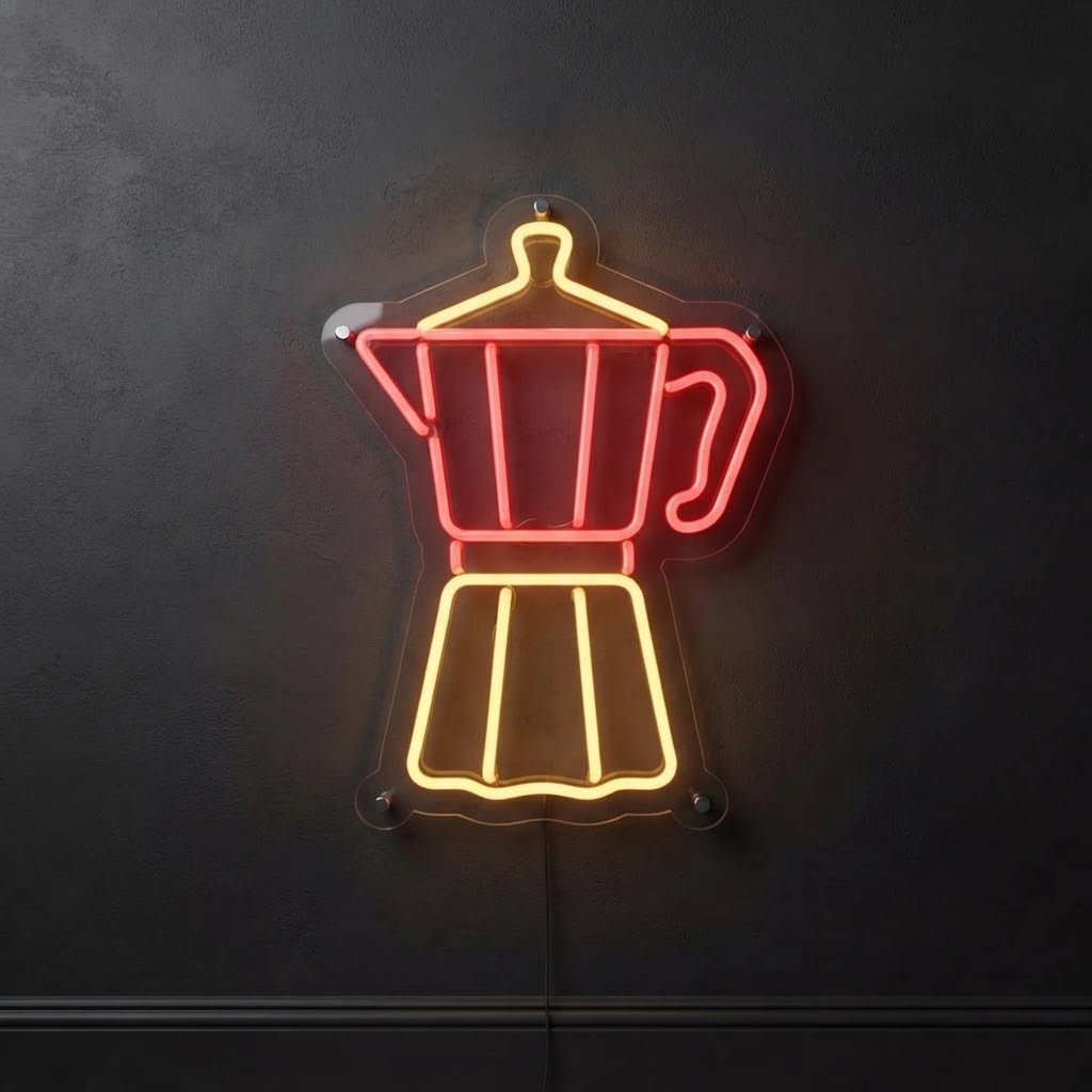 caffettiera neon led - Skizzografico