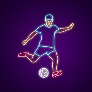 Calciatore neon - Skizzografico