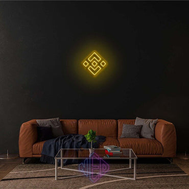 Binance crypto neon - Skizzografico