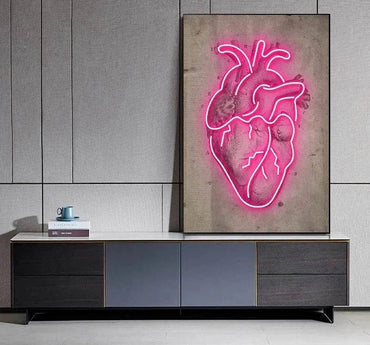 Cuore quadro Neon - Skizzografico