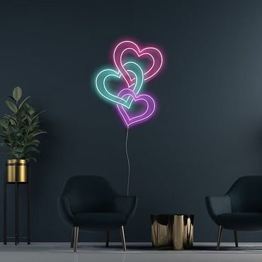 Catena cuore neon - Skizzografico