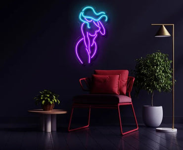 Donna silhuette Neon - Skizzografico