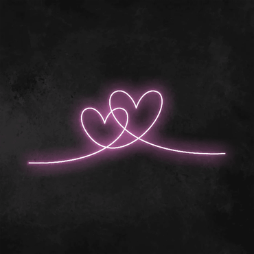 doppio cuore Neon - Skizzografico