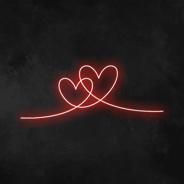 doppio cuore Neon - Skizzografico