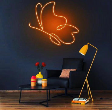 farfalla in volo neon - Skizzografico