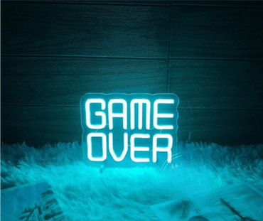 Game over neon lampada - Skizzografico