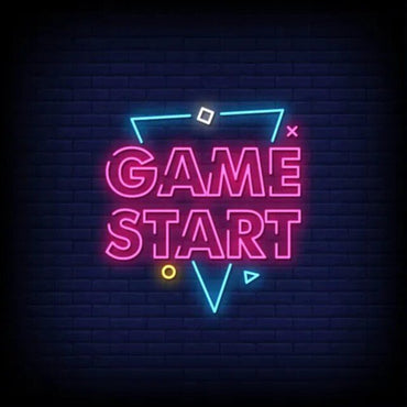 Game start neon - Skizzografico
