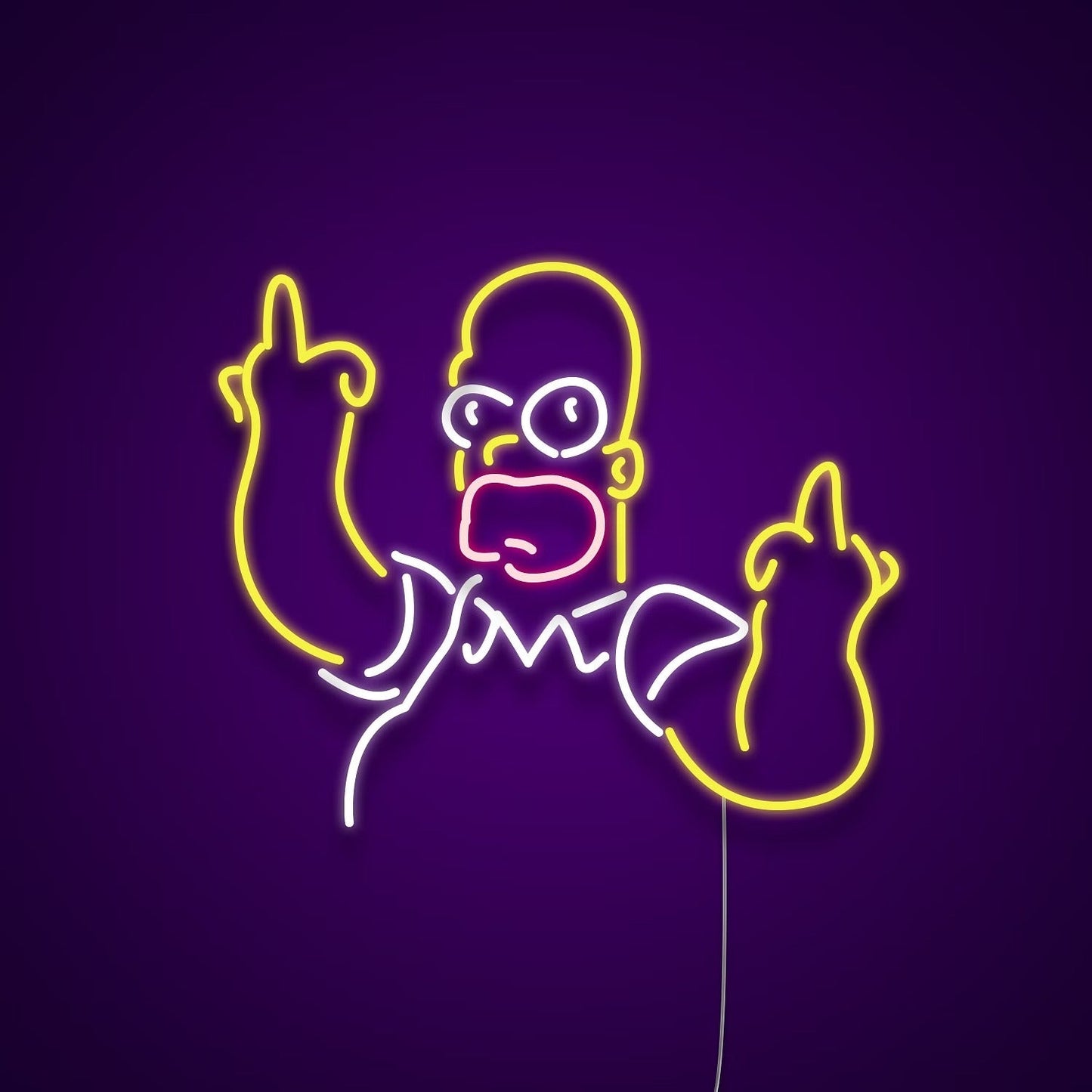 Homer simpson neon