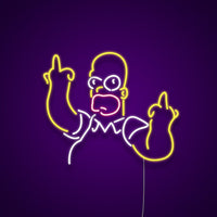 Homer simpson neon