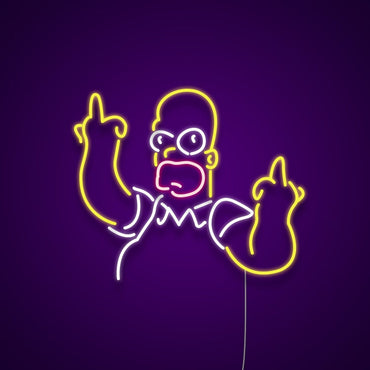 Homer simpson neon - Skizzografico