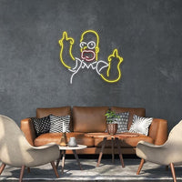 Homer simpson neon