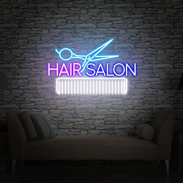 Hair saloon neon - Skizzografico