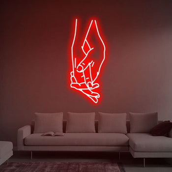 mano nella mano neon - Skizzografico
