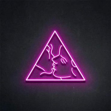 Triangolo neon bacio - Skizzografico