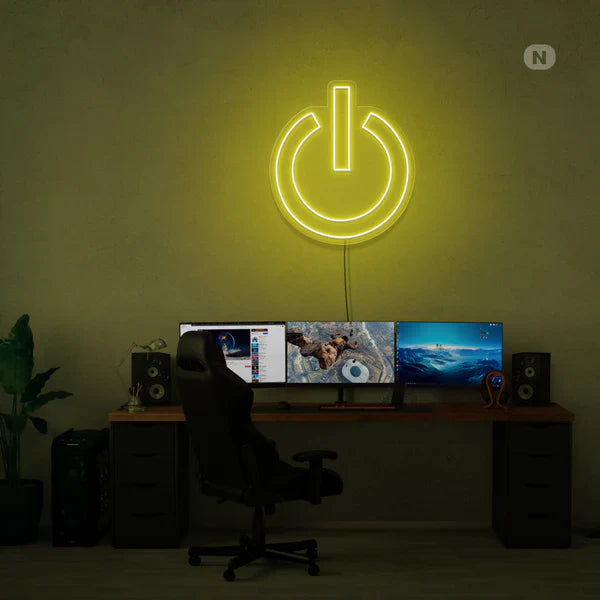 logo spegnimento neon