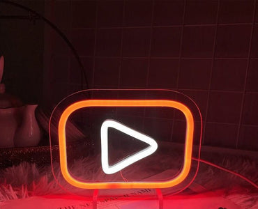 logo youtube neon lampada - Skizzografico