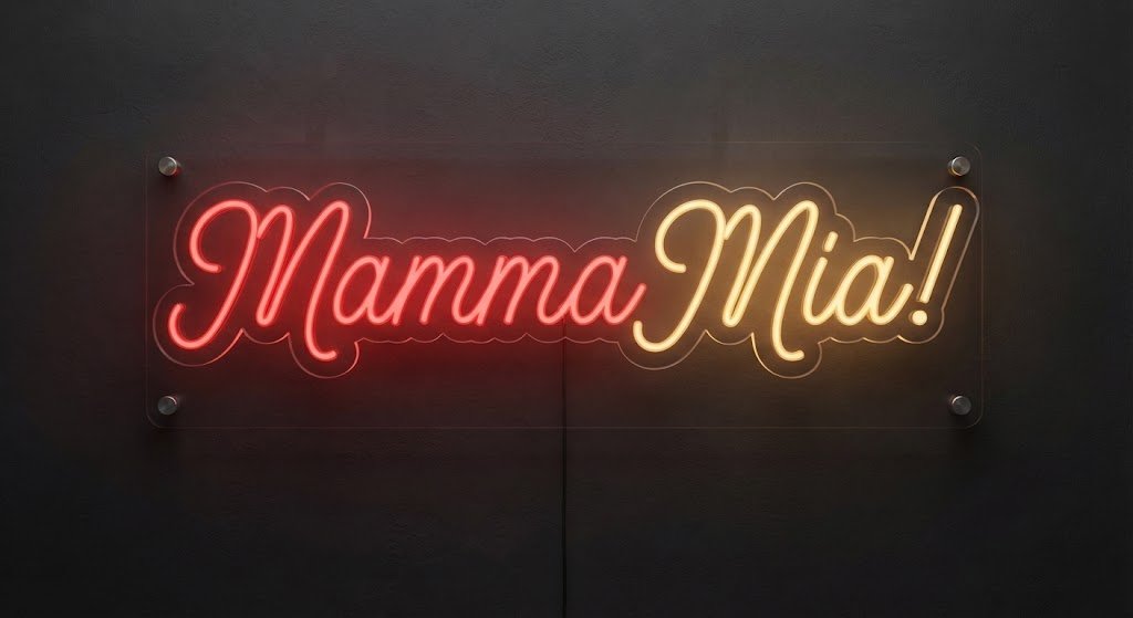 mamma mia neon led - Skizzografico
