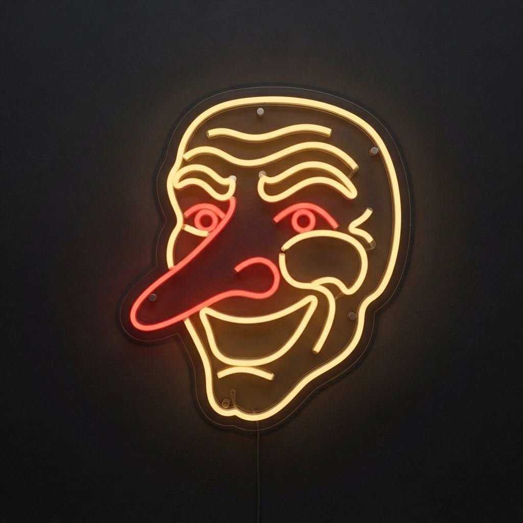 Pulcinella neon led - Skizzografico