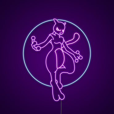 mewtwo pokemon neon - Skizzografico