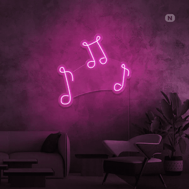 Note musica neon - Skizzografico