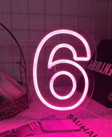 numeri neon lampade - Skizzografico