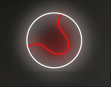 palla baseball neon - Skizzografico