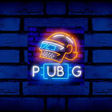 PUB G game logo neon - Skizzografico