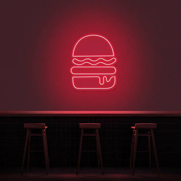 Panino hamburger Neon - Skizzografico