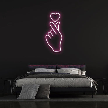 schiocco cuore neon - Skizzografico