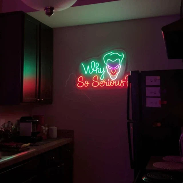 Why so serius joker neon