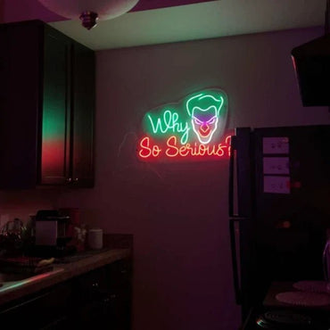 Why so serius joker neon - Skizzografico